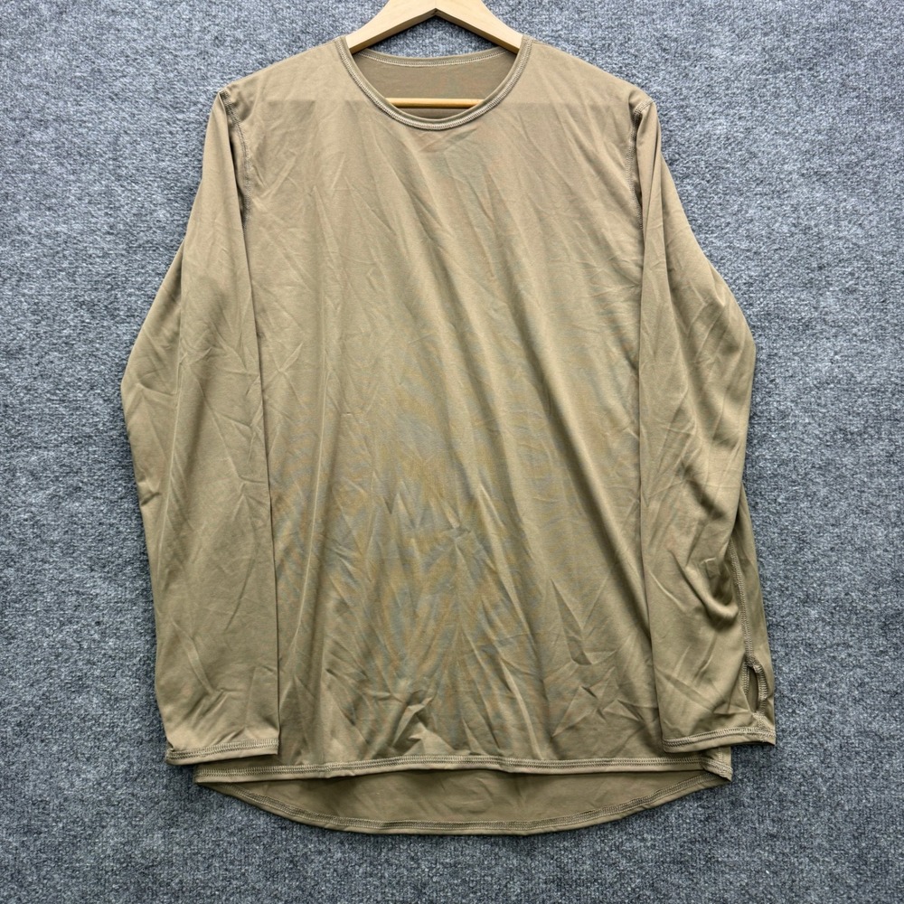 Polartec ECWCS Gen III Level 1 Undershirt Mens Medium Brown Long Sleeve Athletic